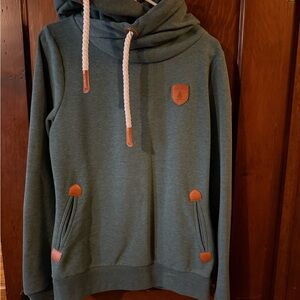 Wanakome Women's Green Cowl Neck Sweater